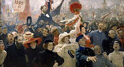 Schilderij van de Revolutie van 1905 door Ilja Repin