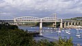 Royal Albert Bridge, einschließlich der 17 hinführenden Spannen