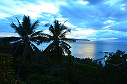 View from Samal Island, looking towards Talikud Island and mainland Mindanao