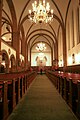 Sankt_Andreas_Kirke. Interior viewed from entrance. Portrait format.