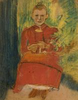 Slava Raškaj, Djevojčica, pastel, 1900