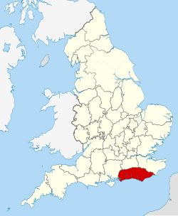 Sussex shown within England