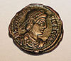 Vyobrazení Theodosia I. na římské minci