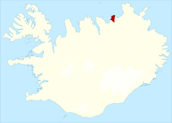 蒂约尔内斯区在冰岛的位置