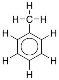 Strukturformel des Toluol