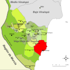 Расположение муниципалитета Торревьеха на карте провинции