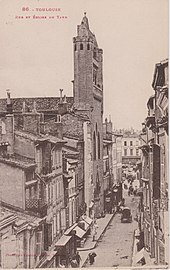 L'église du Taur au début du XXe siècle (carte postale, Éditions Labouche).