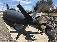 USS Albacore, the first submarine to use an x-rudder in practice, now on display in Portsmouth, New Hampshire USS Albacore (2018) 13.jpg