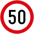 Maximum speed limit (50 km/h)