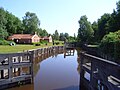 Openluchtmuseum bij de Von-Velen-Anlage en het kanaal Splitting in de wijk Obenende