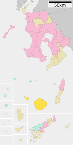 Location of Yakushima in Kagoshima Prefecture