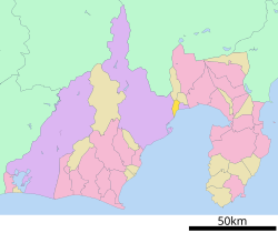 Location of Yui in Shizuoka Prefecture