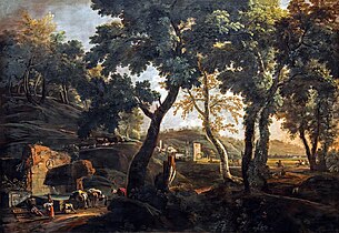 Paysage avec chevaux à l'abreuvoir Gallerie dell'Accademia de Venise .