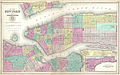 Carte de New York en 1857