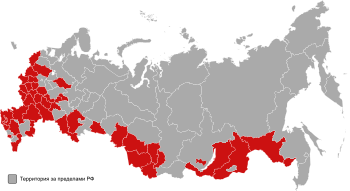 1996 Russian presidential election's first round map by federal subjects.svg