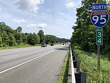 I-95 northbound in Laurel 2019-06-03 11 07 38 View north along Interstate 95 just north of Exit 33 in Laurel, Prince George's County, Maryland.jpg