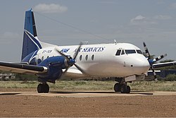 A 748 Air Services egy másik, a szerencsétlenséget szenvedetthez hasonló HS 748-as gépe.