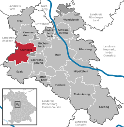 Läget för Abenberg i Landkreis Roth