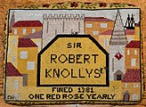 Sir Robert Knollys (prayer) kneeler for ordinary church use