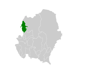 صورة لخريطة محافظة بلقرن نسبةً لمنطقة عسير