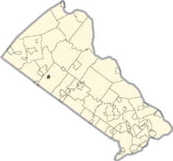 Location of Silverdale in Bucks County