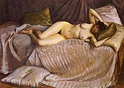 Femme nue étendue sur un divan, pastel (1873)