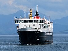 MV Isle of Mull, operated by Caledonian Macbrayne, serves the Craignure-Oban route Calmac ferry MV Isle of Mull - geograph.org.uk - 4360319.jpg