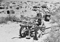 Verlassenes Gebirgsgeschütz bei El Alamein 1942