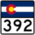 State Highway 392 marker