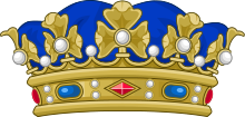 French ducal coronet Crown of a Duke of France.svg