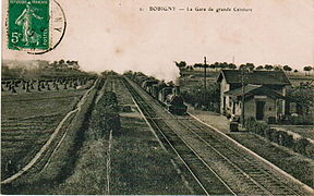 La halte de Bobigny avant sa reconstruction monumentale en 1932.