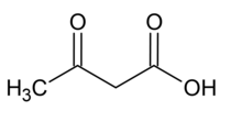 A chemical structure of diacetic acid.