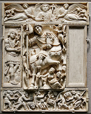Barberini-diptyykki, joka on mahdollisesti tehty juhlistamaan Justinianuksen voittoa persialaisista.