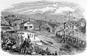 «Eidsvold Station» Illustrasjon: Illustrated London News 7. oktober 1854