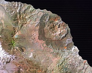 Район кальдери Агуахіто. Світлина НАСА