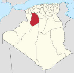 Map of Algeria highlighting El Bayadh