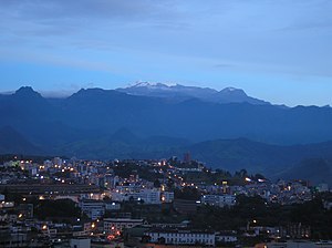 Nevado del Ruiz in 2006. The volcano remains a...