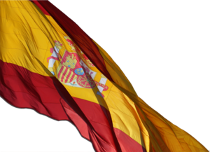 A Close up of the Spanish Flag, Madrid. For th...