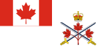 Canadian Army command flag; command flag 2013-2016. Limited production prior to approval of current flag. Flag of the Canadian Army (2013-2016).svg