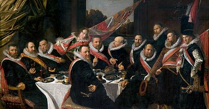 Frans Hals, Le Banquet des Officiers de la milice de Saint Georges en 1616 (en), 1616