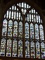 The east window of Great Malvern Priory, assembled from fragments