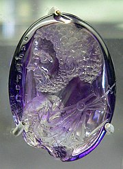 Roman Amethyst intaglio pendant, c. 212 CE; later converted to St. Peter medallion.