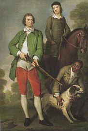 The Hon. John Spencer (1708–1746), his son the 1st Earl Spencer (1734–1783) and their servant, Caesar Shaw by George Knapton (c.1744)