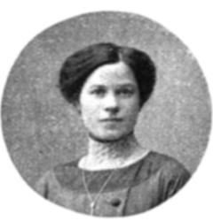Kerstin Hed vid debuten 1913, ur Idun nr 44 1913.