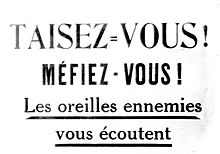 Cinquième colonne Les oreilles ennemies 1915 - Domaine public - Agence de presse Meurisse‏ - Bibliothèque nationale de France