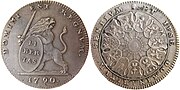 3 Florijn stuk oftewel Zilveren Leeuw van de Verenigde Nederlandse Staten (1789-1790)