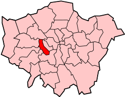 Hammersmith and Fulhams beliggenhed i Storlondon.