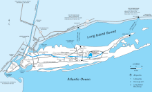 Location of Brookhaven National Laboratory relative to New York City Long Island Road Map.gif