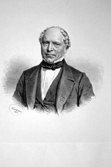 Ludwig Förster. Lithographie von Josef Kriehuber, 1863