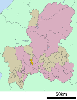 武芸川町の位置